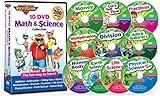 10 DVD Math & Science Collection by Rock 'N Learn (Addition & Subtraction, Tell Time, Money, Multiplication, Division, Fractions, Physical Science, Earth Science, Life Science and Human Body)