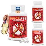 SPORTLEGS Fast Fitness Boost Pre Workout for Men and Women, Lactic Acid Supplement, Sports Endurance Fuel, Endurance Supplements for Runners - NSF Certified for Sport, 120-Capsule Bottle, Pack of 3