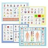 Communication Board for Non Verbal Adults, Picture Symbol Communication Cards for Aphasia, Stroke Patients, Hospital and Care Home use