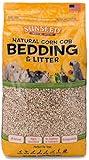 Sunseed Natural Corn Cob Bedding & Litter for Pet Birds and Small Animals – Made in USA – 350 Cubic Inches