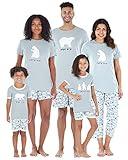 Sleepyheads Grey Polar Bear Family Matching Short Sleeve PJ Sets, Bear Summer, 4 Years, Kid's (Style 1)