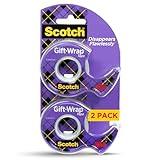 Scotch Gift Wrap Tape, Invisible, 3/4 in. x 600 in., 2 Tape Rolls with Dispensers