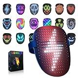 QAQ LED Mask Light Up Mask with Gesture Sensing, Cool Stuff Toys Gifts for Teen Boy, Cool Mask for Halloween Costumes Masquerade