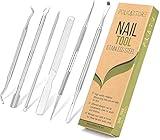 6-Pack Ingrown Toenail File and Lifters, Professional Surgical Stainless Steel Ingrown Toenail Removal Tool Kit, Manicure Treatment Pedicure Tools for Feet Under Nail Cleaner Correction Polish Pain