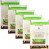 Sample Tanning Towels Set - Give it a try: (5 towelettes) for minimum Price! Sunless Tanner Towel Solution for Face and Half Body. Self Tanning Indoor Away from the Sun Gives Gold Glow for Men & Women