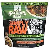 Nature's Diet Simply Raw® Freeze-Dried Raw Whole Food Meal - Makes 18 Lbs Fresh Raw Food With Muscle, Organ, Bone Broth, Whole Egg, Superfoods, Fish Oil Omega 3, 6, 9, Probiotics & Prebiotics (turkey)