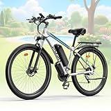 PUJH 1500W Peak Electric Bike for Adults, 48V 17.5Ah 840Wh 29'' Tires Max 32 mph 30-80 Miles Range City Commuting Class3 Ebike Front Suspension Disc Brake for Off-Road Riding