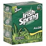 Irish Spring Deodorant Soap, Aloe, 3.75 oz (Pack of 3)