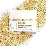 Sweets Indeed Gold Edible Glitter, Perfect for Drinks, Cocktails, Beverages & Cake Decorating, Dessert Cake Topper, 4 grams (Gold 4g)