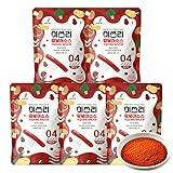 MISSLEE Tteokbokki Sauce Mix (5 Pack, 2 Servings Each), Level 4 Hot, Korean Powder Sauce for Rice Cakes and Spicy Cooking