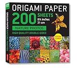 Origami Paper 200 sheets Nature Photos 8 1/4" (21 cm): Double-Sided Origami Sheets Printed with 12 Photographs (Instructions for 6 Projects Included)