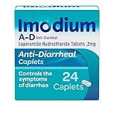 Imodium A-D Diarrhea Relief Caplets with Loperamide Hydrochloride, Anti-Diarrheal Medicine to Help Control Symptoms of Diarrhea Due to Acute, Active & Traveler's Diarrhea, 24 ct.