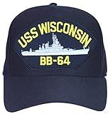 MilitaryBest USS Wisconsin BB-64 Ship Cap Navy Blue