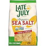 Late July Snacks Thin and Crispy Organic Tortilla Chips with Sea Salt, 10.1 oz Bag