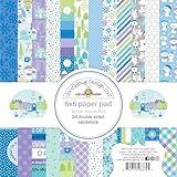 Doodlebug Double-Sided Paper Pad 6""X6""-Snow Much Fun, Blue