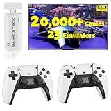 HRYYDS 2025 Retro Gaming Console Pro 4K HDMI with 20,000+ Built-in Classic Video Games - Plug & Play Game Stick for TV with 2 Wireless Controllers | 23 Emulator Support 64GB
