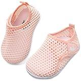 JIASUQI Baby Girls Boys Summer Barefoot Water Skin Shoes Beach Sandals for Pool River Knit Pink 0-6 Months