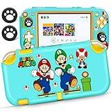 Xinocy for Nintendo Switch Lite Case Cute Cartoon Anime Design Cases Kawaii Fun Funny Fashion Hard Slim Protective Shell Cover + 2 Thumb Caps for Kids Boys Teens Girls for Switch 2019 Brother