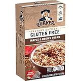 Quaker Instant Oatmeal, Gluten Free, Maple & Brown Sugar, Heart Healthy Oatmeal, Individual Packs, 1.51 Oz (Pack of 8)