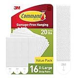 Command 20 lb XL Heavyweight Picture Hanging Strips 16 Pairs (32 Command Strips), Damage Free Hanging Picture Hangers, Heavy Duty Wall Hanging Strips for Christmas Decorations