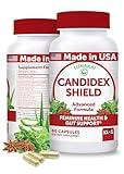 Lunakai USA Made Candida Cleanse Detox for Women & Men – 11-in-1 Gut Cleanse & Candida Support with Caprylic Acid & Enzymes, 60ct