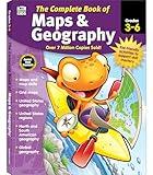 Complete Book of Maps and Geography Workbook, Global Geography for Kids Grades 3-6, United States Geography and Regions, Map Skills, Time Zones, Oceans