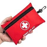 Atickyaid Mini First Aid Kit - 140 Piece Small First Aid Medical Kit for Car, Home, Office, Travel, Camping, Sports, Outdoor, School - Emergency First Aid Supplies and Survival Kit