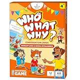 Who What Why Conversation Cards for Kids – Learning Activity for Social Skills, Emotional Intelligence & Critical Thinking – Educational Game to Foster Communication & Empathy, Ages 4+