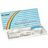 6 Pcs Acrylic Glass Light Prism Optical Lens Triangular Semicircular Rectangular Concave Convex Mirror Len Physics Demonstration Tools Equipment for Physics Teaching Lab Reflection Refraction Science