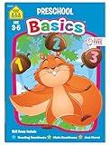 School Zone Preschool Basics Workbook: Pre-K, Beginner Reading, Early Math, Colors, Numbers, Counting, Matching, Grouping, Beginning Sounds, Ages 3-5