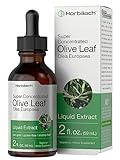 Horbäach Olive Leaf Extract Liquid | 2 fl oz | Super Strength | Alcohol Free, Vegetarian, Non-GMO, Gluten Free