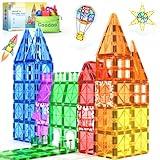 60 PCS Magnetic Building Tiles Kids Toys STEM Magnetic Blocks Sensory Toys Kids Games Magnet Building Toys for Boys and Girls Aged 3+, Kids Brain Development Preschool Kindergarten Toddler Toys