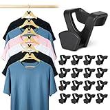 Smartor Clothes Hanger Connector Hooks 120 Pack, Closet Storage and Organization as Hangers Space Saving, Hanger Add on Hook as Closet Organizer, Stacking Hangers, Cascading Space Saver, Black