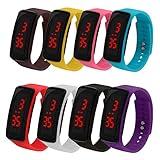 CdyBox 8 Pack Wholesale Men Women Digital Wristwatch Touch Screen LED Bracelet Silicone Band Watch