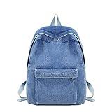 Wybabe Classic Vintage Denim Bookbags School Bag College Jeans Backpack Daypack Rucksack One Size