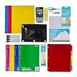 Blue Summit Middle School Supplies Kit, 6th and 7th Grade School Supplies Set, Unique Bundle Includes Calculator, Bulk 49 Piece Box