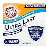 Arm & Hammer Arm Hammer Ultra Last Unscented Clumping Cat Litter, MultiCat 18lb, Pet Friendly with Baking Soda