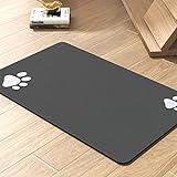 Pet Feeding Mat-Absorbent Dog Mat for Food and Water Bowl-No Stains Quick Dry Dog Water Dispenser Mat-Dog Accessories Pet Supplies-Dog Water Bowl for Messy Drinkers