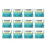 Listerine Cool Mint PocketPaks Portable Breath Strips for Bad Breath, Fresh Breath Strips Dissolve Instantly to Kill 99% of Bad Breath Germs* On-The-Go, Cool Mint, 12 Pack