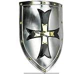 ACTIVE INDUSTRIES Medieval Crusader Steel Shield 18 Gauge Armor Templar Viking Steel Iron Shield Medieval Crusader Steel Shield 18 Gauge Armor Templar Viking Steel Iron Shield by Art 18 Inches