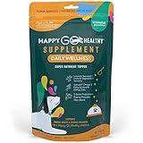 Happy Go Healthy Daily Wellness Supplements for Dogs | Probiotic & Prebiotic Benefits with Fish Oil & Seaweed to Keep Your Dog Beaming All Day Long | All Breeds and Sizes | 60 Count