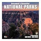 RED EMBER Untamed & Beautiful National Parks 2025 Wall Calendar 12 Month | 12" x 24" Open | Thick & Sturdy Paper | Giftable | Calendar 2025