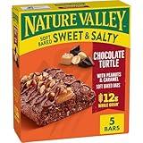 Nature Valley Soft Baked Sweet and Salty Bars, Chocolate Turtle, Made with Whole Grain, 5 Bars, 6.2 oz