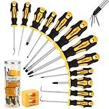 HORUSDY 13-Pieces Screwdriver Set, Magnetic 4 Phillips and 4 Flat Head Tips and Precision Automotive Hook Set for Fastening and Loosening Seized