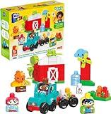 Mega BLOKS Fisher-Price Toddler Building Blocks Toy Set, Green Town Grow & Protect Farm with 51 Pieces, 3 Figures, Ages 1+ Years