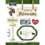 Scrapbook Customs 61244 Yosemite National Park California Watercolor Stickers