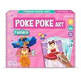 jackinthebox Poke Poke Art for Kids – Fashion Theme Dress Decorations for Princess, Winter, Monsoon, Hawai, Beach, Ballerina, Mess-Free Sewing Art for Kids, Gift for Girls and Boys Ages 4 5 6 7 8