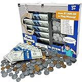 Dr. STEM Toys Play Money for Kids: Durable Boxed Set Provides 400 Pieces of Realistic Fake Money Bills & Fake Coins for Pretend Play, Helps Kids Learn Financial Responsibility & More