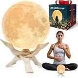 Zen Moon Lamp - Visual Meditation Light for Relaxation and Mindfulness - Guided Breathing Night Light - Spiritual Birthday Gifts for Women - Celestial Astrology Decor for Bedroom (5.5 inch)