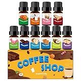 Fragrance Oil for Candle & Soap Making, Holamay Coffee Shop Premium Aromatherapy Essential Oils for Diffuser - Espresso, Cafe Mocha, Chocolate, Almond Biscotti and More Scented Oils